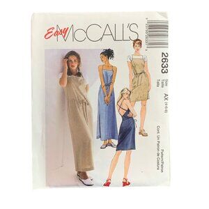 Easy McCalls 2633 Womens Apron Dress Pattern Sizes 4-16